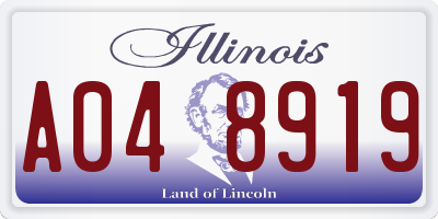 IL license plate A048919