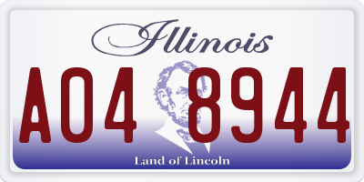 IL license plate A048944