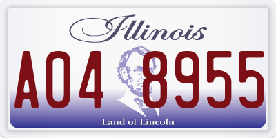 IL license plate A048955
