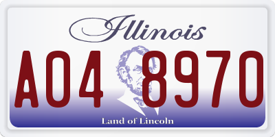 IL license plate A048970