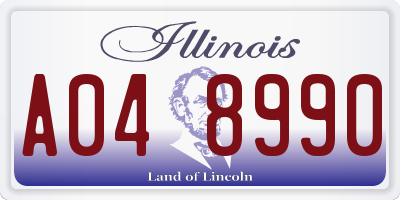 IL license plate A048990