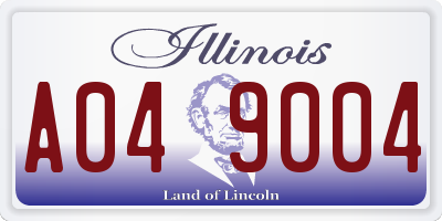 IL license plate A049004