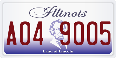 IL license plate A049005