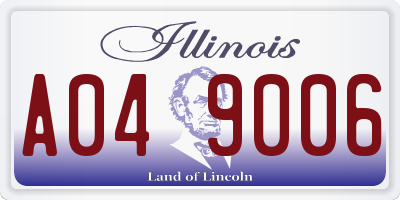 IL license plate A049006