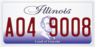 IL license plate A049008