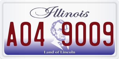 IL license plate A049009