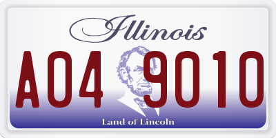 IL license plate A049010