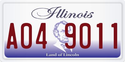 IL license plate A049011