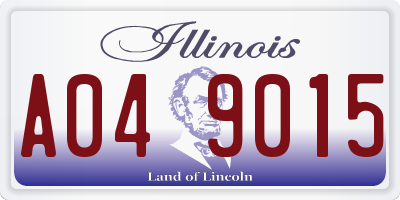 IL license plate A049015