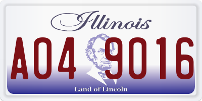 IL license plate A049016