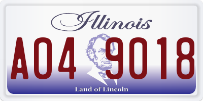 IL license plate A049018