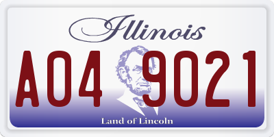 IL license plate A049021