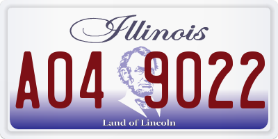 IL license plate A049022