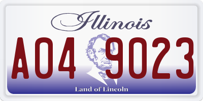 IL license plate A049023