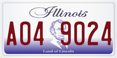 IL license plate A049024