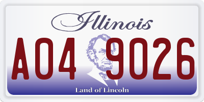 IL license plate A049026