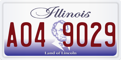 IL license plate A049029