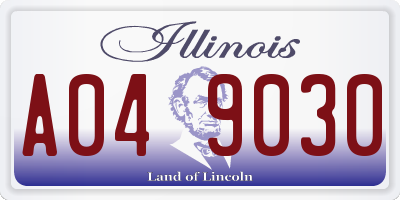 IL license plate A049030