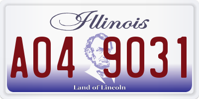 IL license plate A049031