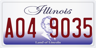 IL license plate A049035