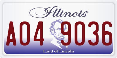 IL license plate A049036