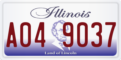 IL license plate A049037
