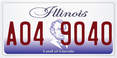 IL license plate A049040