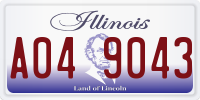 IL license plate A049043