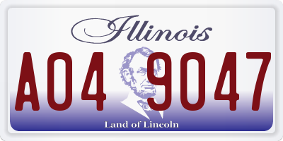 IL license plate A049047
