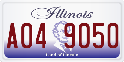 IL license plate A049050