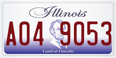 IL license plate A049053