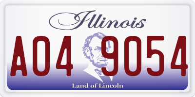 IL license plate A049054