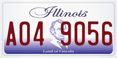 IL license plate A049056