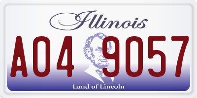 IL license plate A049057