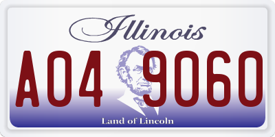 IL license plate A049060