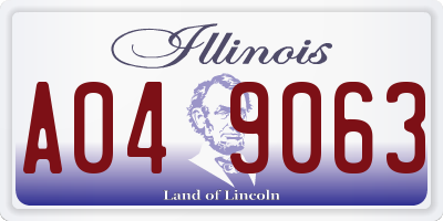 IL license plate A049063