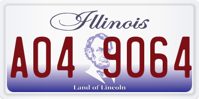 IL license plate A049064