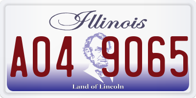 IL license plate A049065
