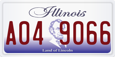 IL license plate A049066