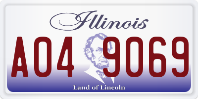 IL license plate A049069