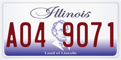 IL license plate A049071