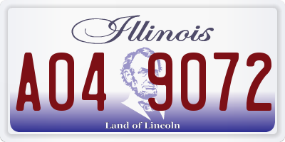 IL license plate A049072