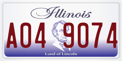 IL license plate A049074