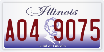 IL license plate A049075