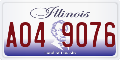 IL license plate A049076