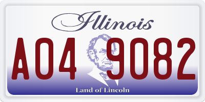 IL license plate A049082