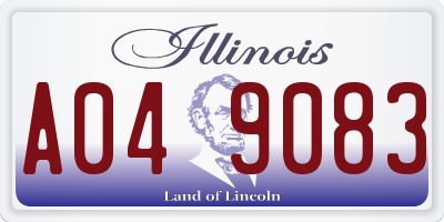 IL license plate A049083