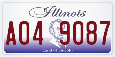 IL license plate A049087