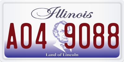 IL license plate A049088