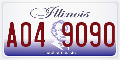 IL license plate A049090